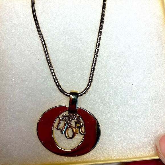 Gold Christian Dior Pendant Necklace Gorgeous! - Picture 3 of 8